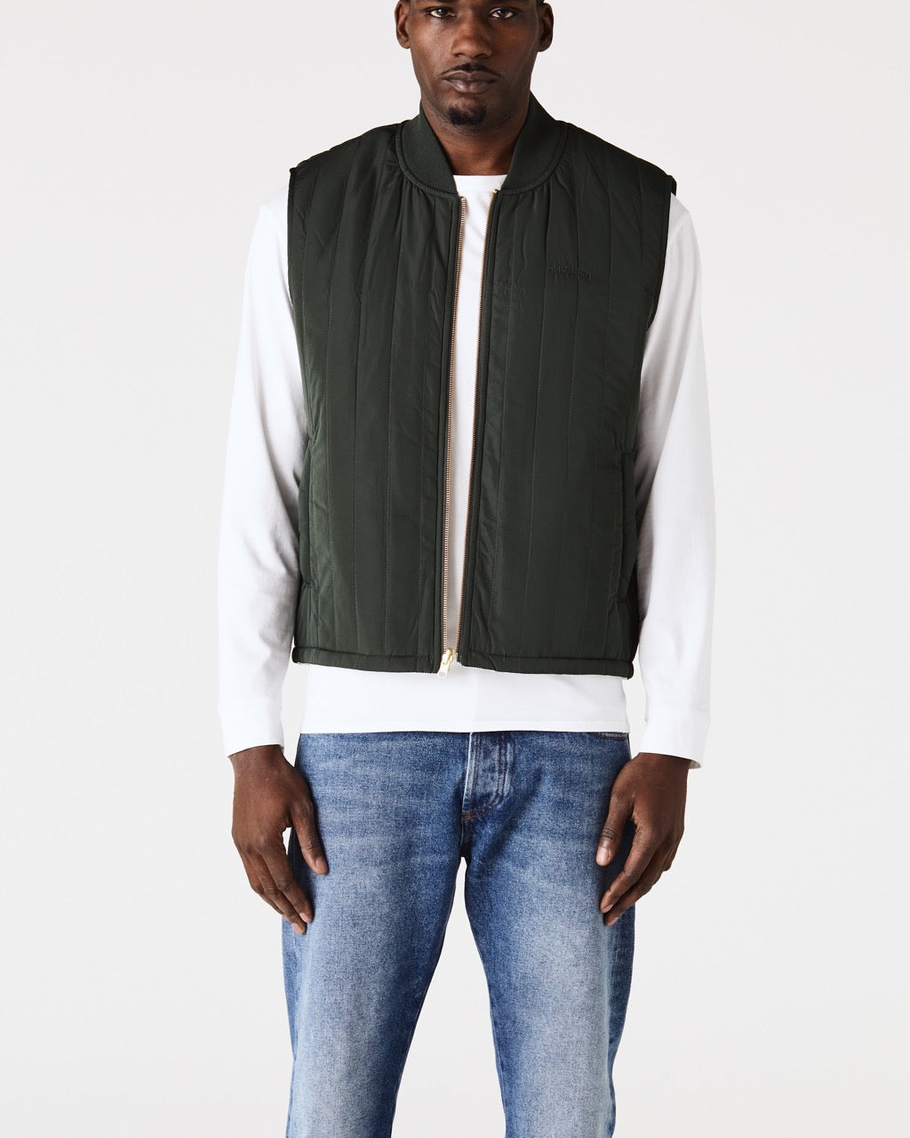 Reversible Vest - Green / Off White