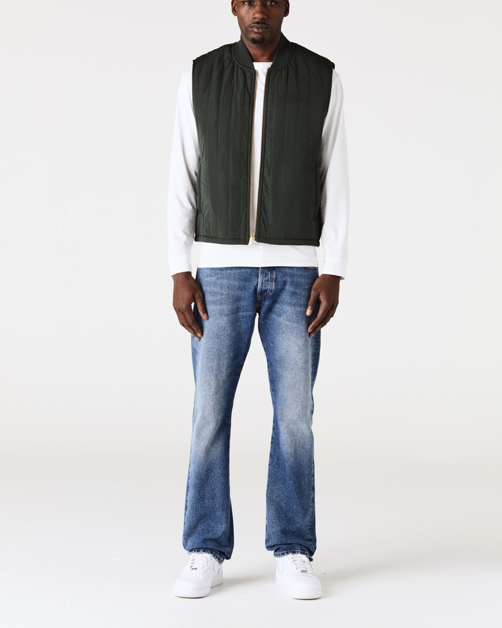 Reversible Vest - Green / Off White