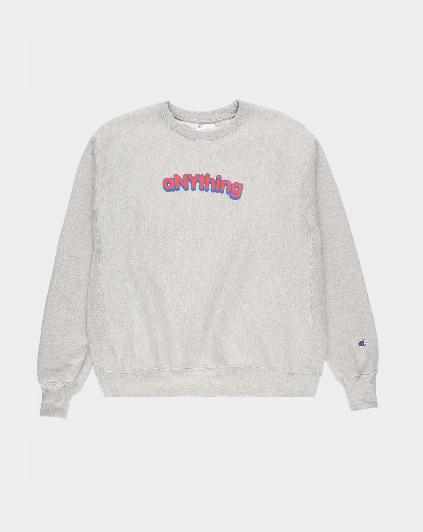 Bubble Logo Crew Neck Fleece - Heather Grey