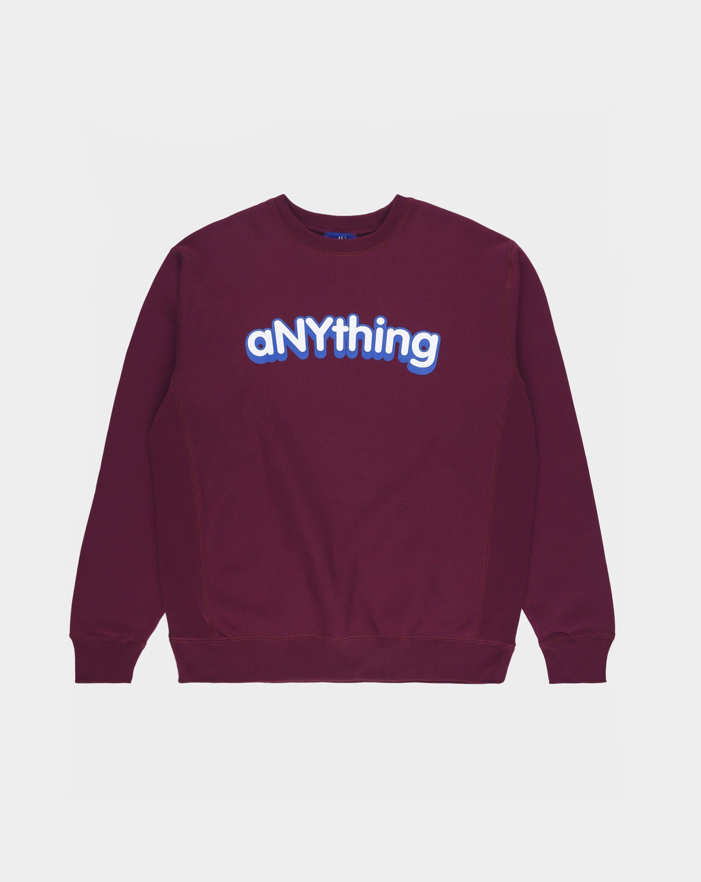 Bubble Logo Crew Neck Fleece - Burgundy