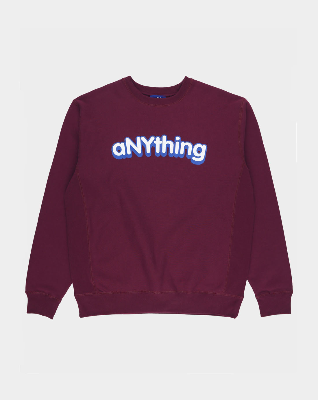 Bubble Logo Crew Neck Fleece - Burgundy